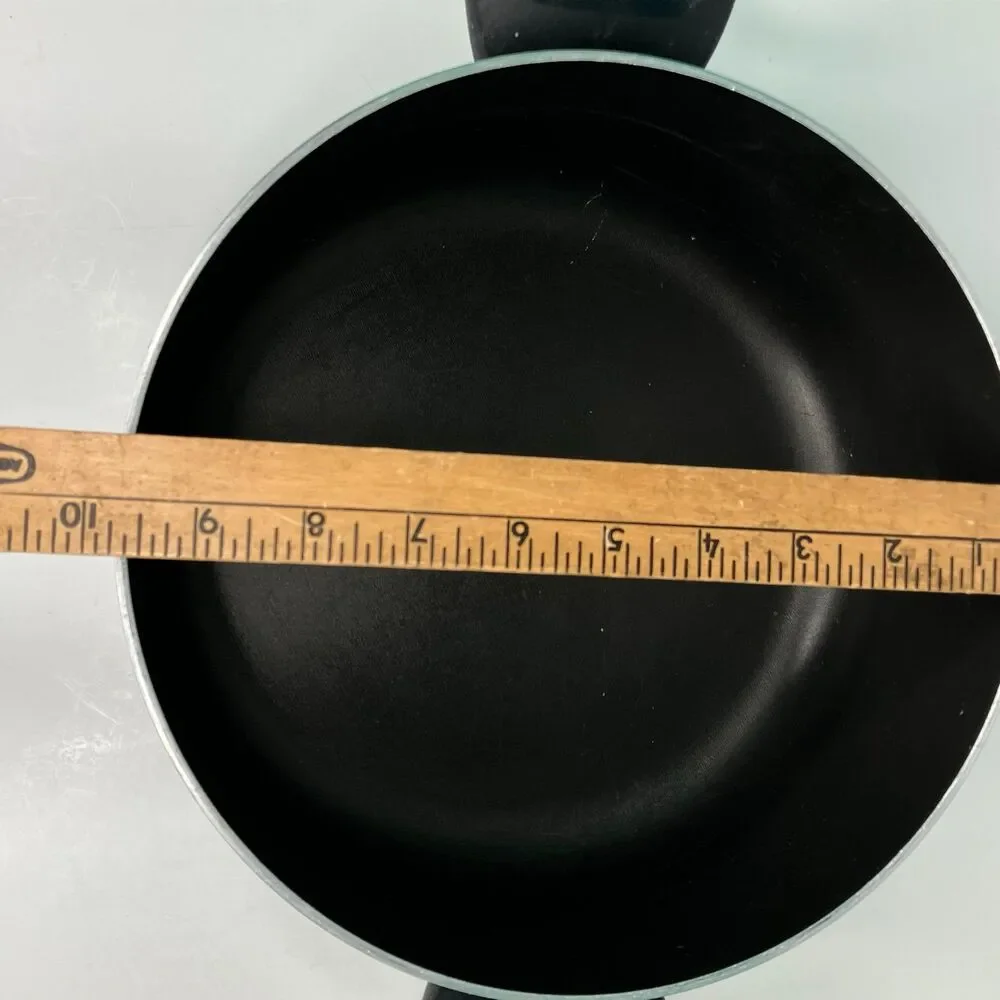 Farberware 5 qt Non-Stick Black Stock Pot Aluminum With Tempered Glass Lid
